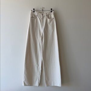 Toteme Wide Leg Denim, Ecru, 27/32, worn 2-3x